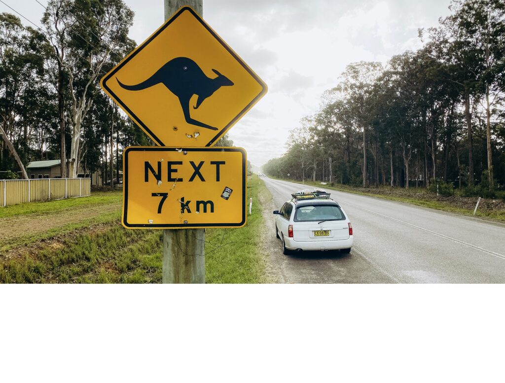 Austrálie značka s klokany