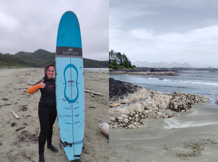 Surfování v Tofinu v Kanadě