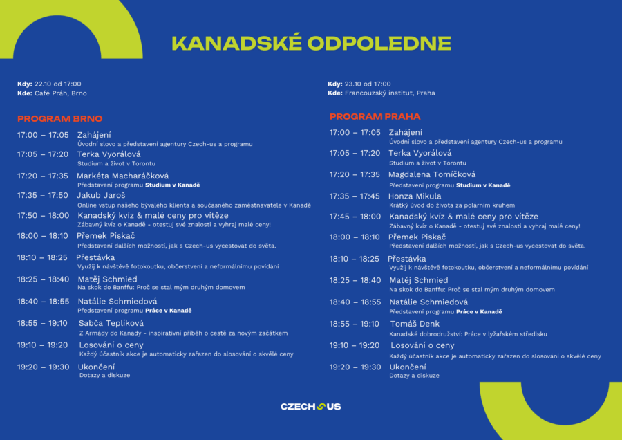 program kanadské odpoledne