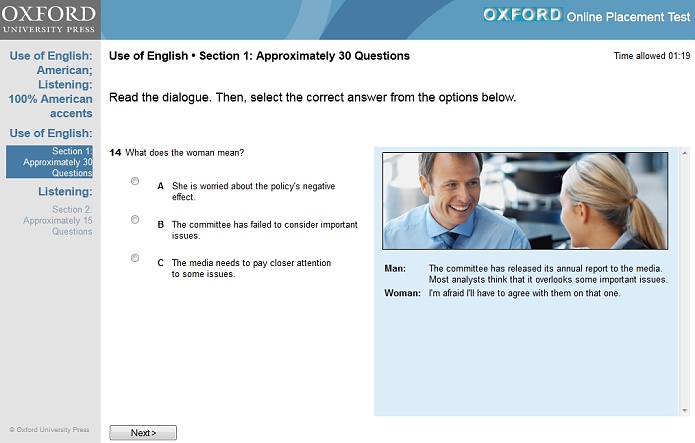 Oxford university tests. Oxford Placement Test. Oxford Test of English.